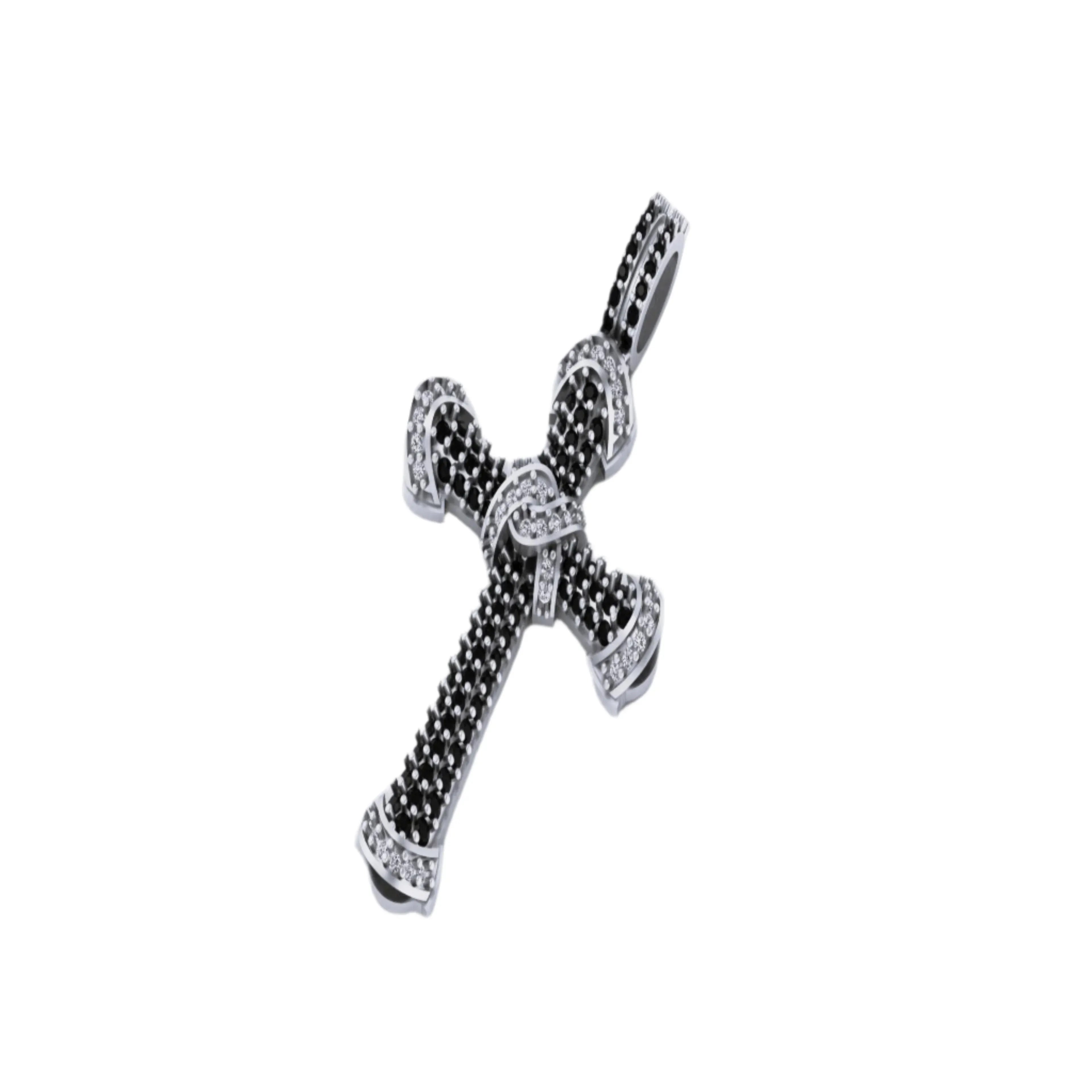 Holy Cross Pendant VVS Moissanite Diamond Sterling Silver - 0.84 CTW
