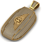 Custom Diamond Dog Tag Pendant 14k Solid Gold - 3.37 CTW