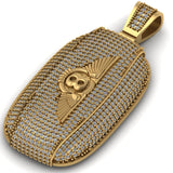 Custom Bentley Dog Tag Diamond Charm Pendant