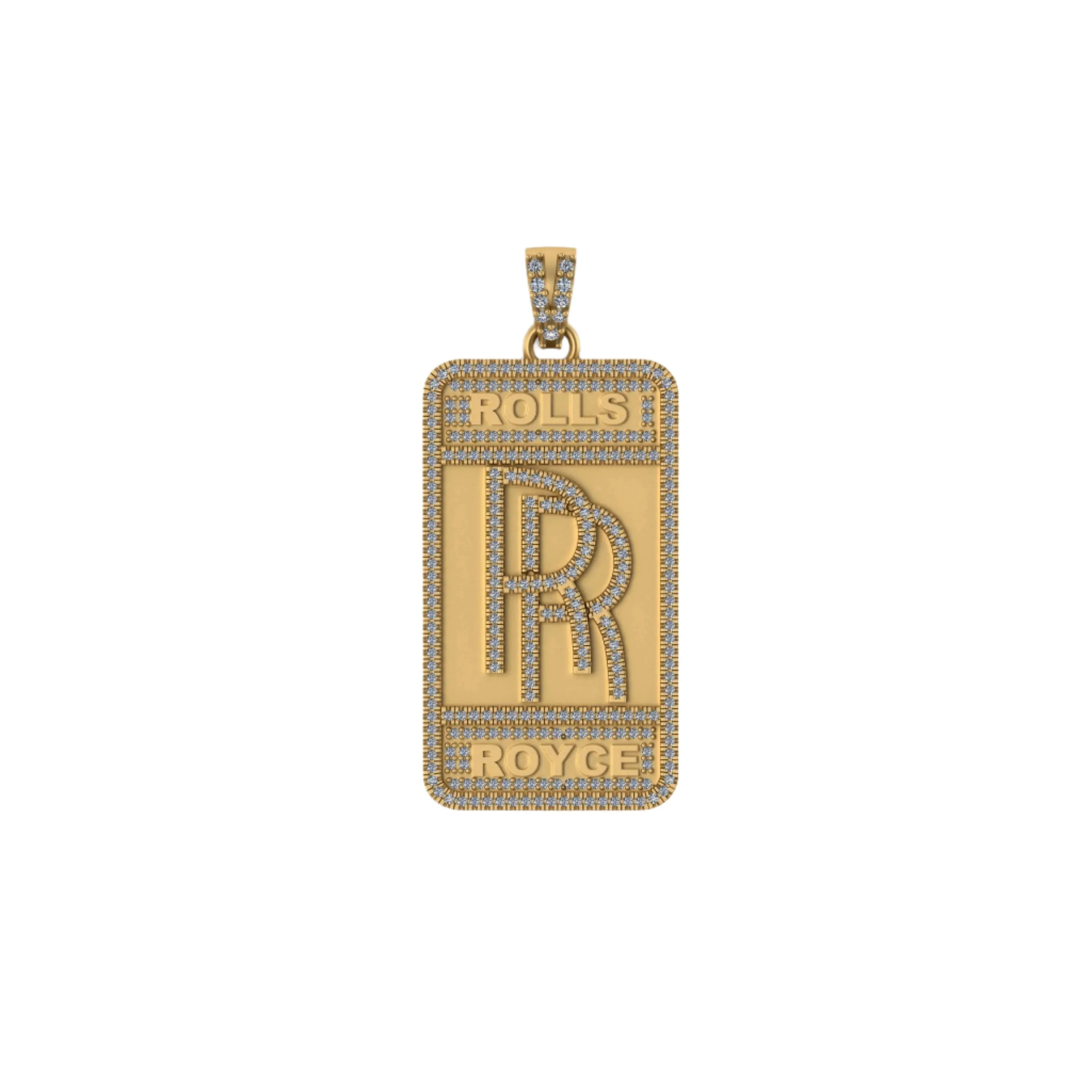 14K Logo Custom Diamond Pendant - 1.72 CTW