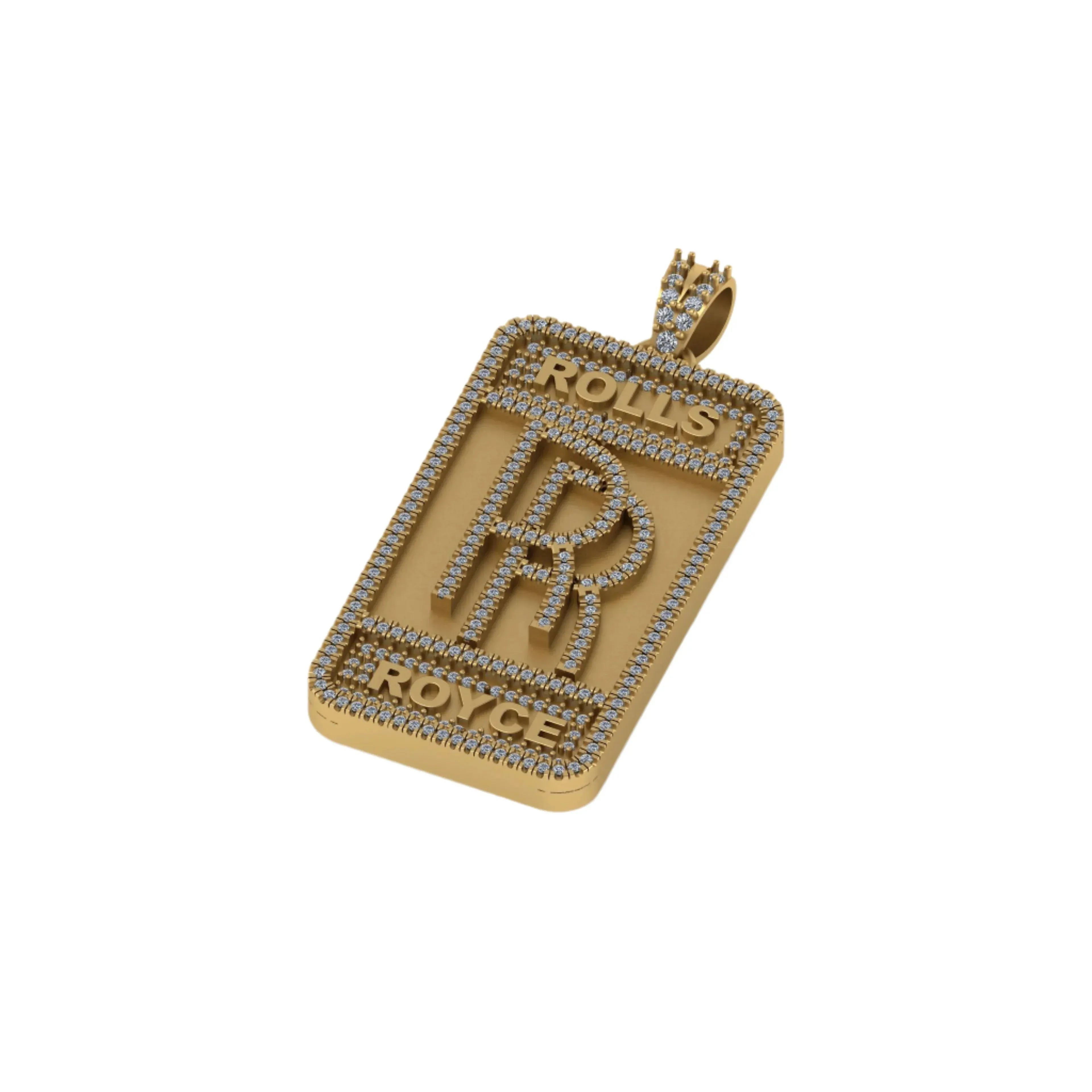 14K Logo Custom Diamond Pendant - 1.72 CTW