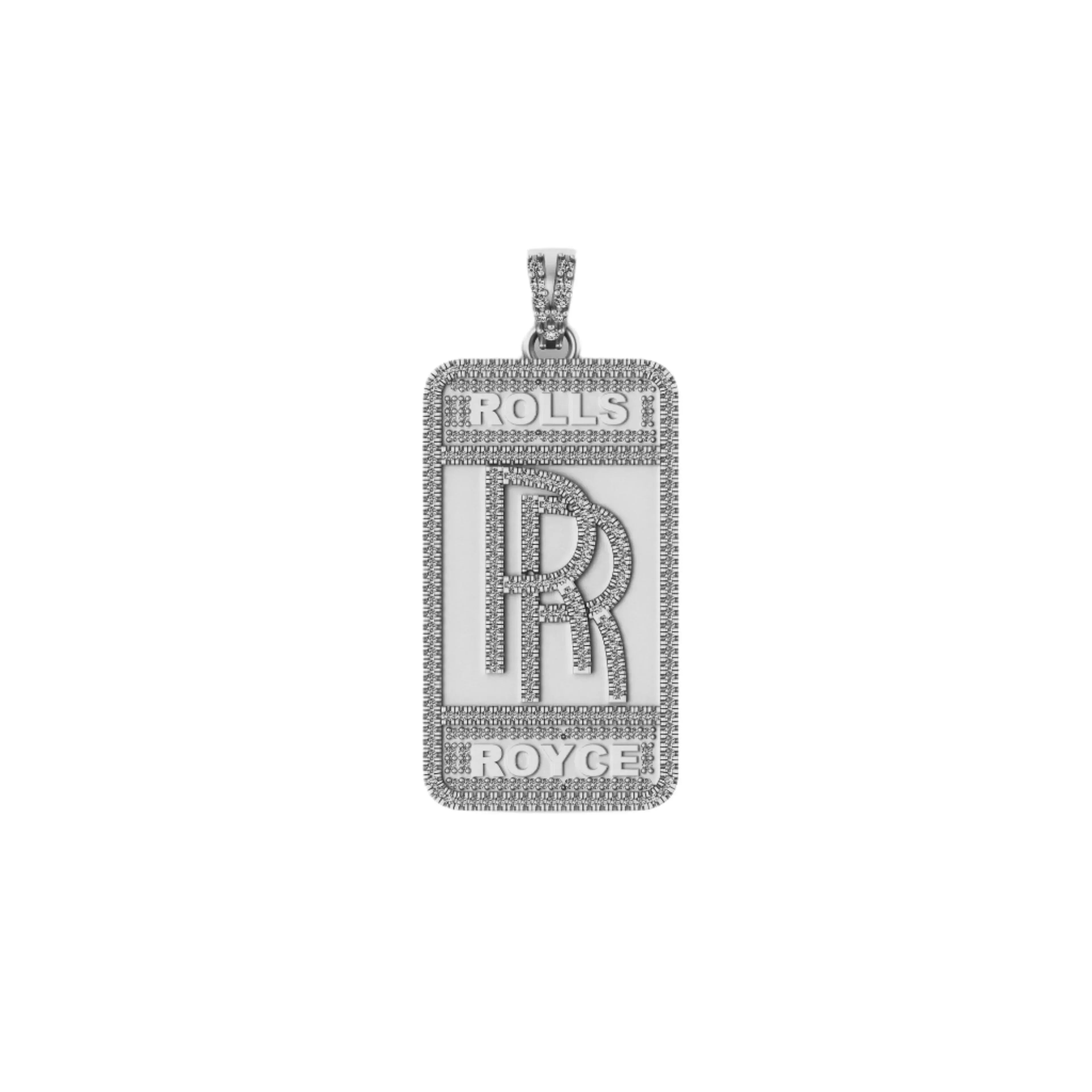 14K Logo Custom Diamond Pendant - 1.72 CTW