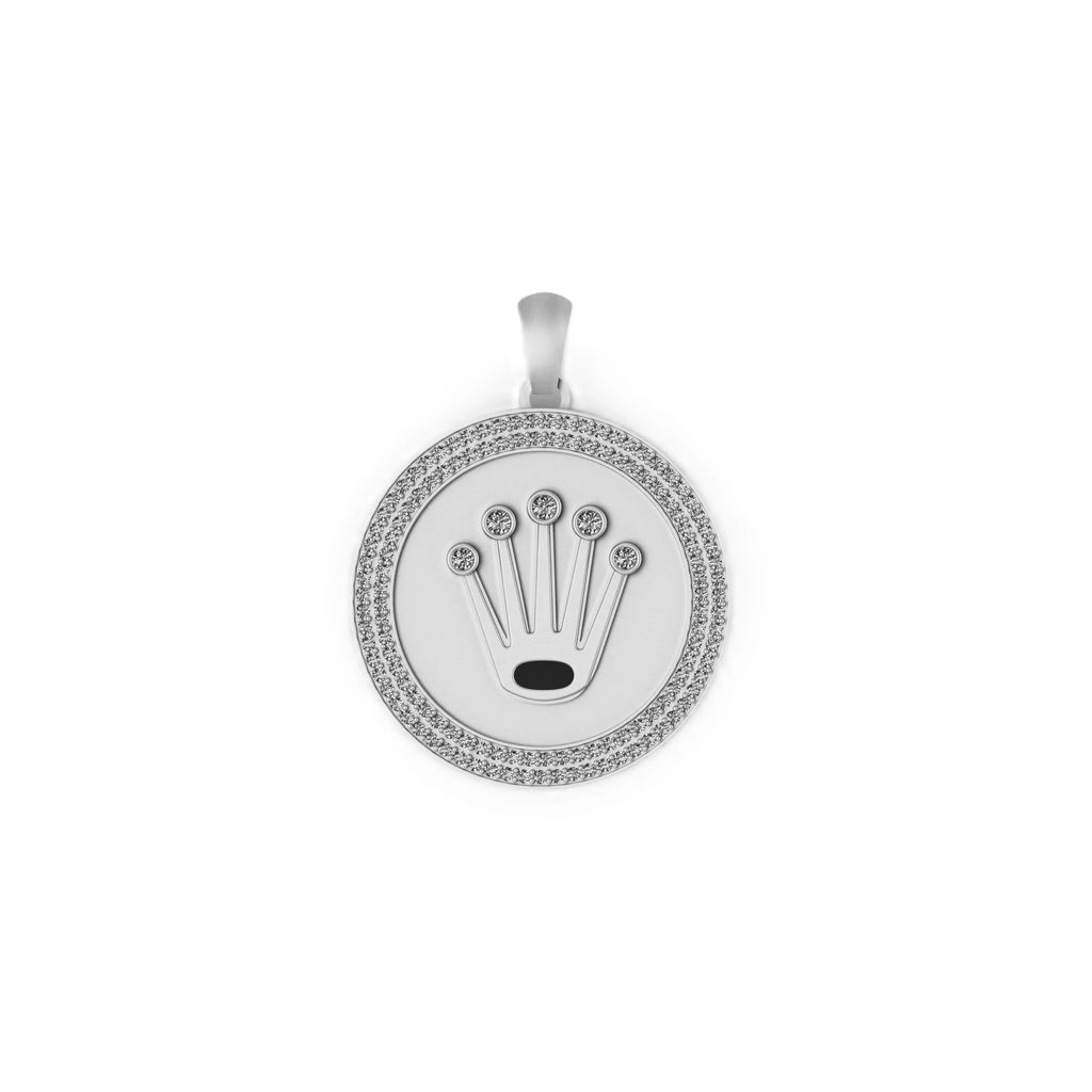 14K Solid Gold Lab-Grown Diamond Round Pendant - 1.47 CTW
