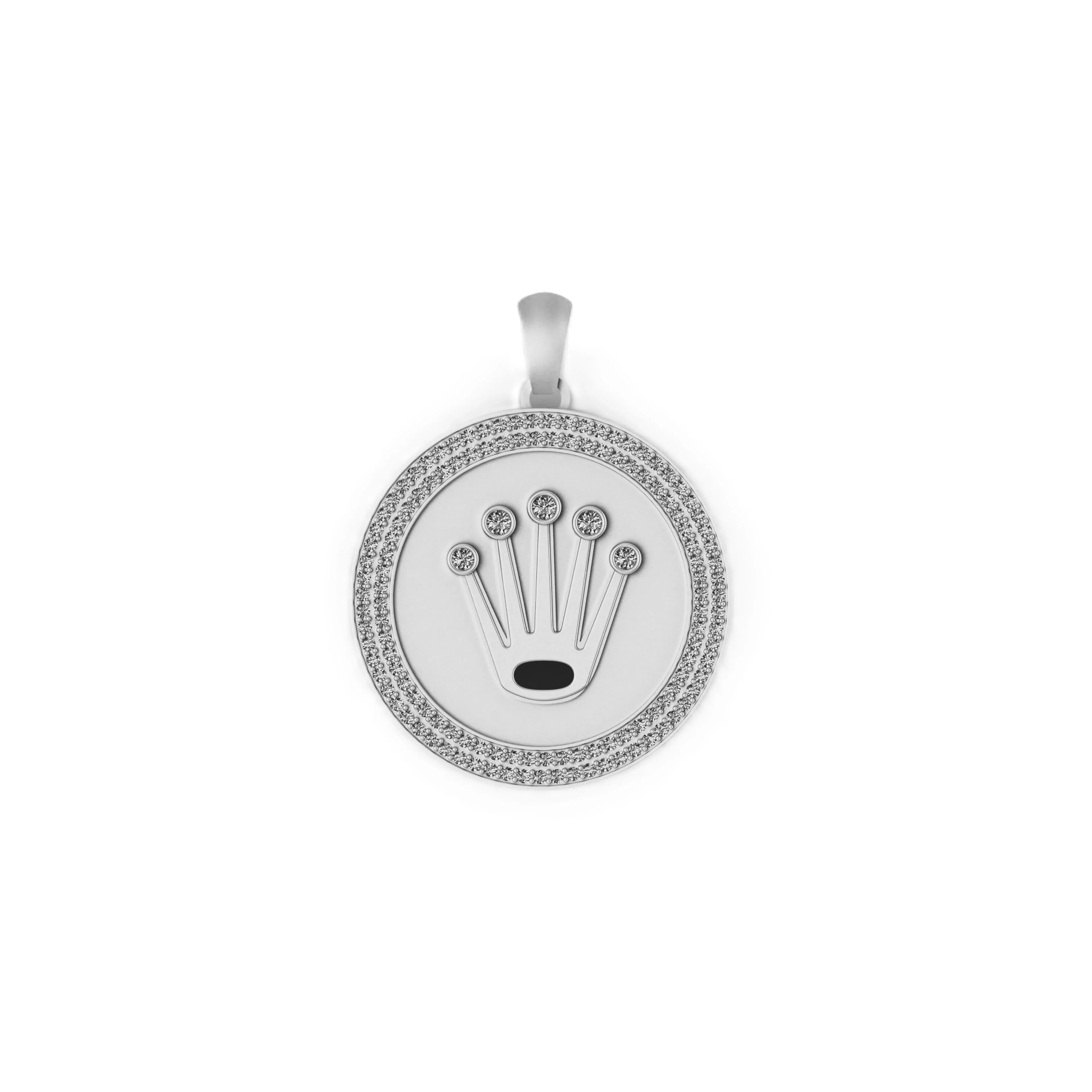 14K Solid Gold Lab-Grown Diamond Round Pendant - 1.47 CTW