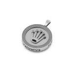 14K Solid Gold Lab-Grown Diamond Round Pendant - 1.47 CTW