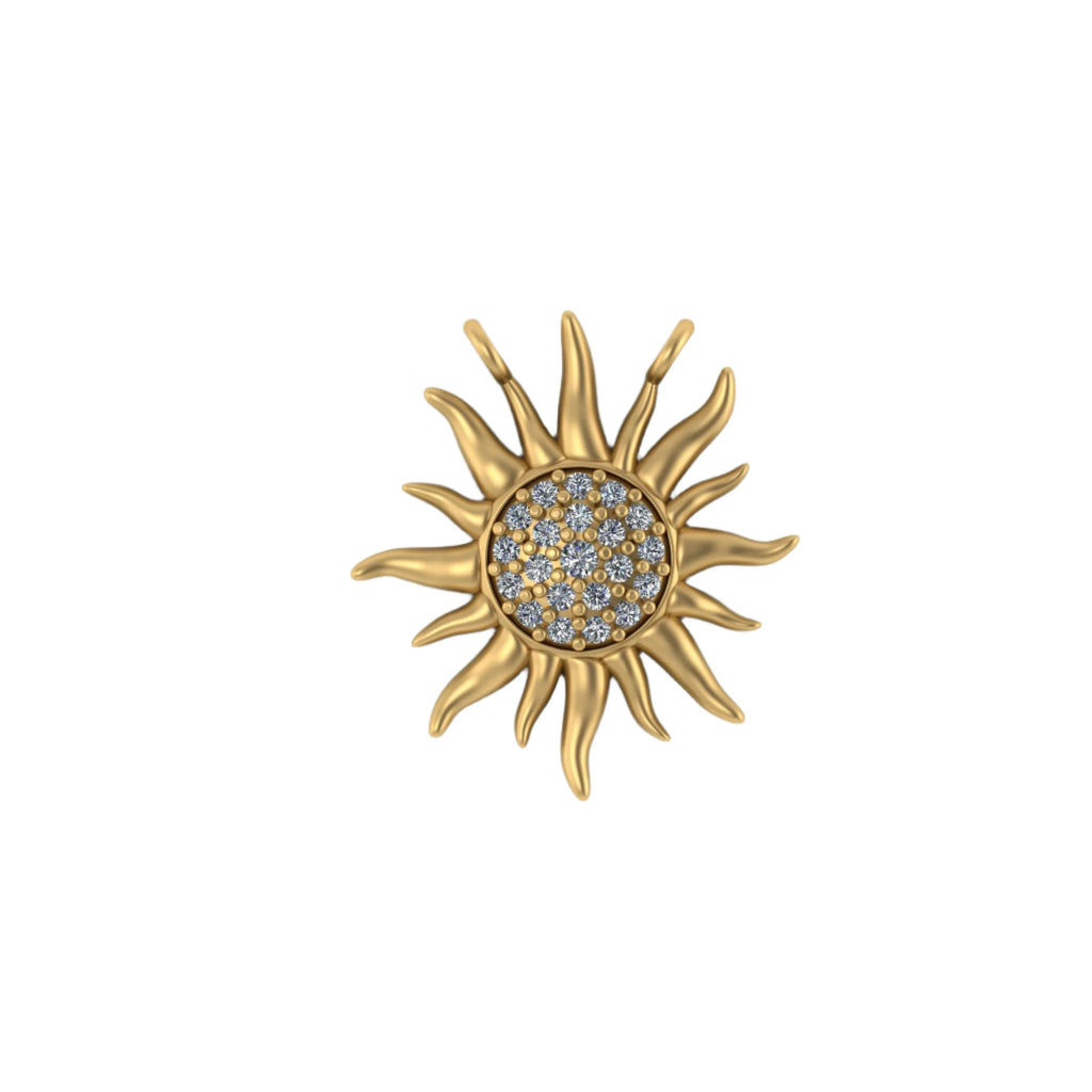 Sunrise 14K Gold Natural VS Diamond Pendant - 0.32 CTW