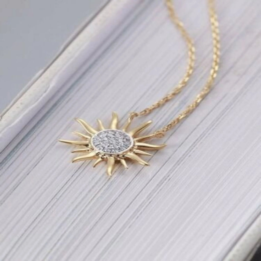 Sunrise 14K Gold Natural VS Diamond Pendant - 0.32 CTW