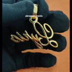 VVS Diamond Letter Pendant 14K solid gold - 1.26 CTW