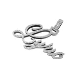 925 Silver "LYRIC" VVS Name Necklace Diamond Pendant