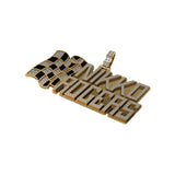 925 SILVER VVS MOISSANITE RACER NAME CHARM DIAMOND PENDANT