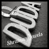 CUSTOM NAME LETTER NECKLACE "DUDA" VVS PENDANT FOR UNISEX Birthday Gift