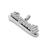 925 STERLING SILVER LONGEVITY MOISSANITE DIAMOND CUSTOM PENDANT