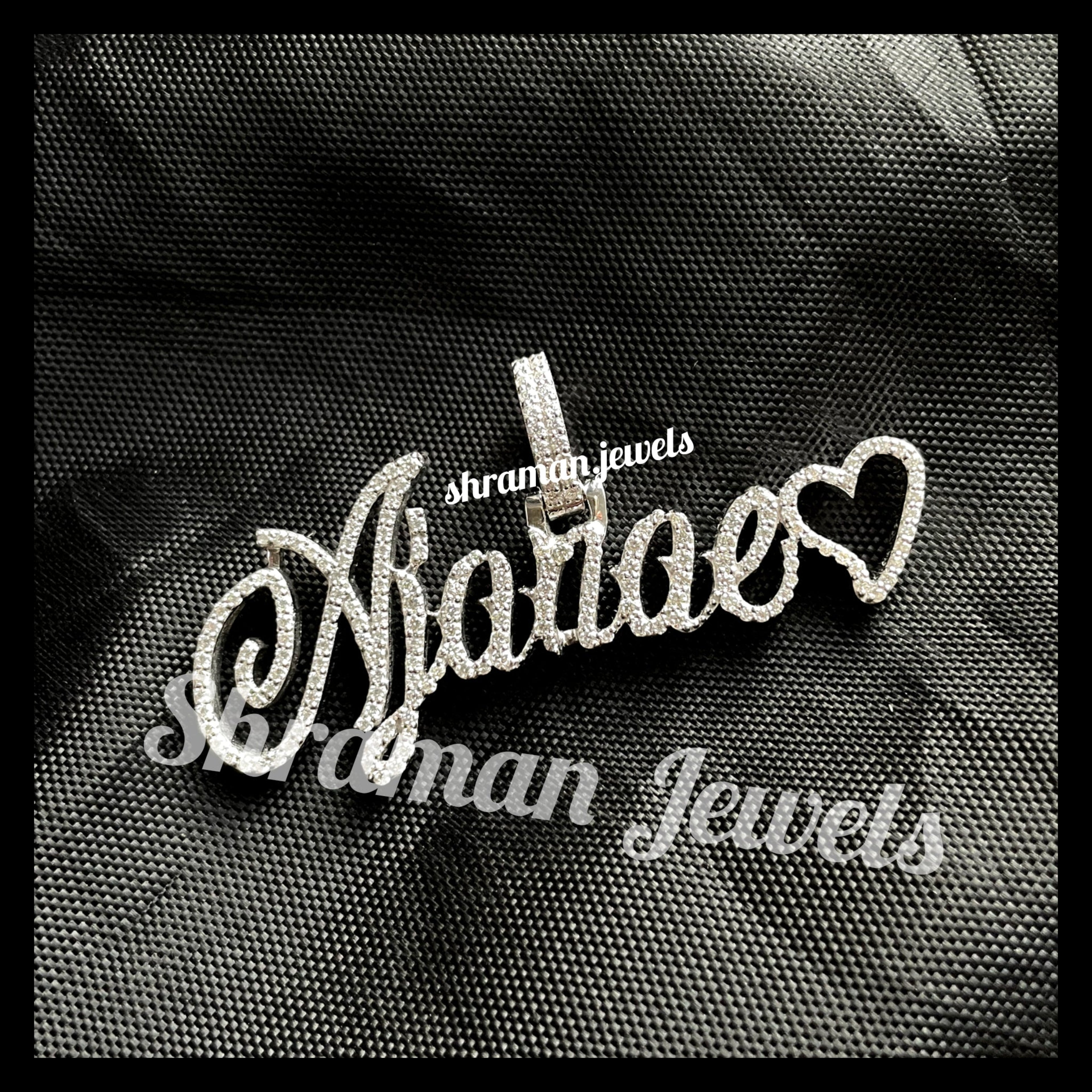 AJANAE Letter iced-out Charm VVS Diamond Pendant - 1.05 CTW