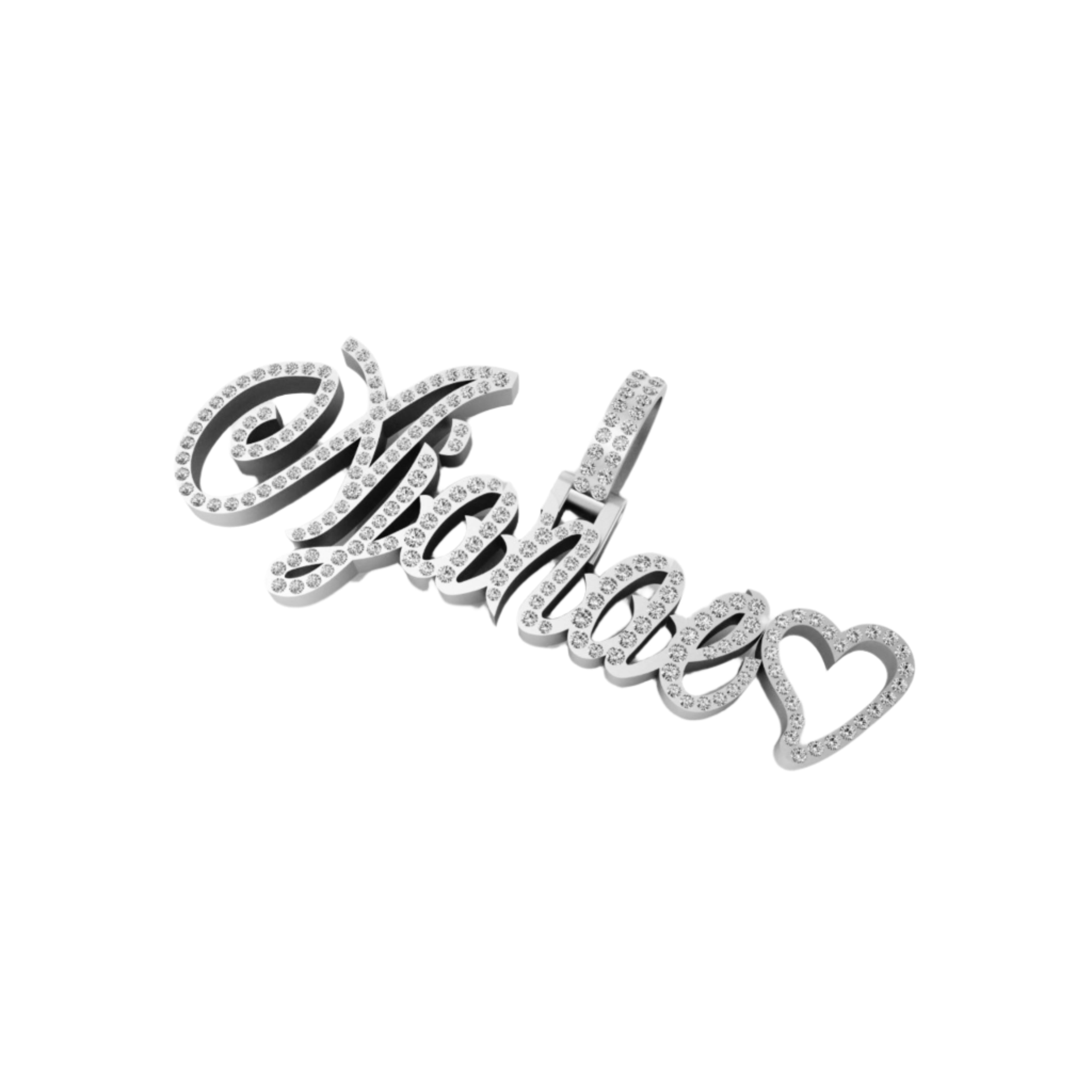 AJANAE Letter iced-out Charm VVS Diamond Pendant - 1.05 CTW