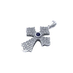 18K Gold Jerusalem Cross Pendant Icy Diamond Men's Necklace - 2.20 CTW