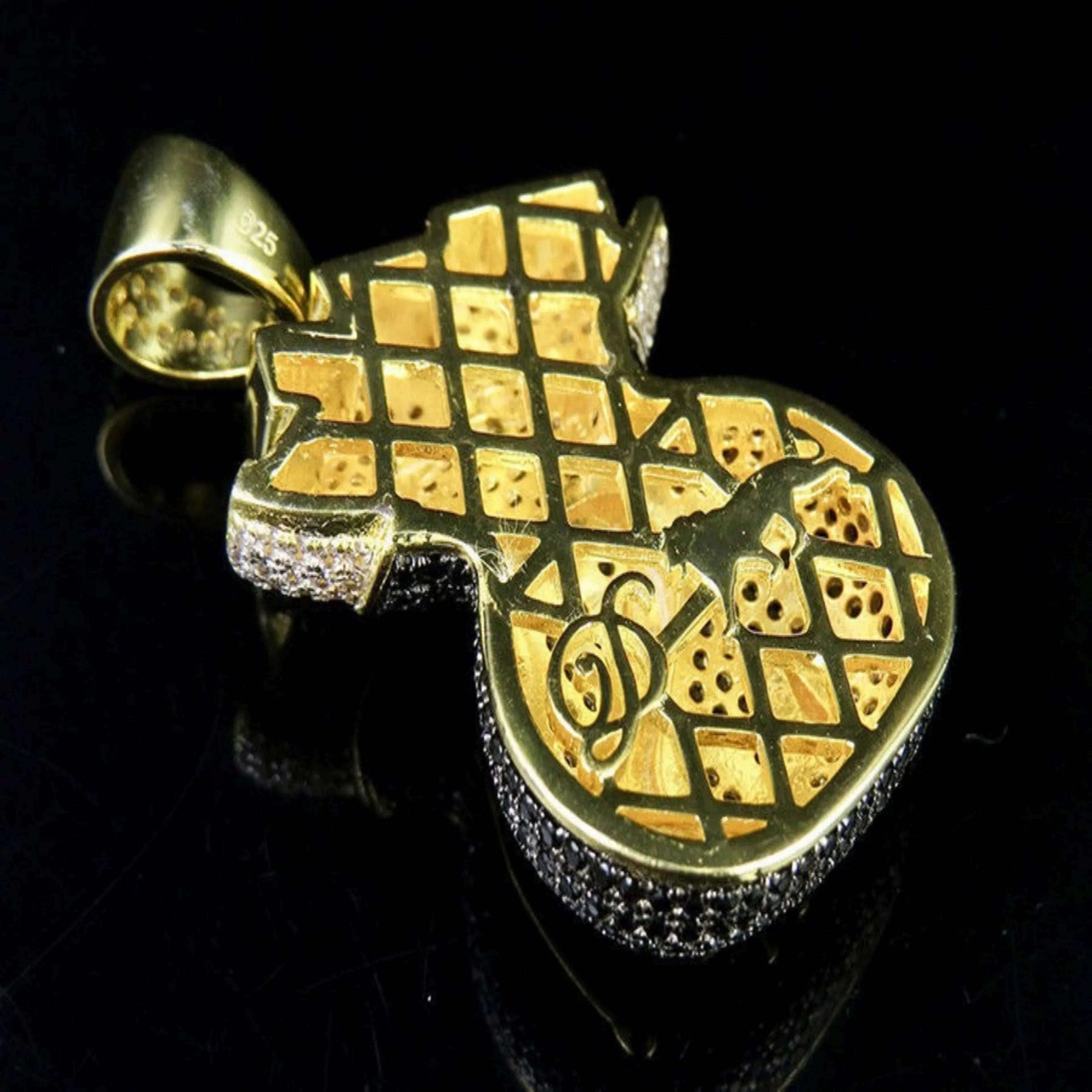 Money Bag Diamond Pendant 14k Solid Gold - 2.51 CTW
