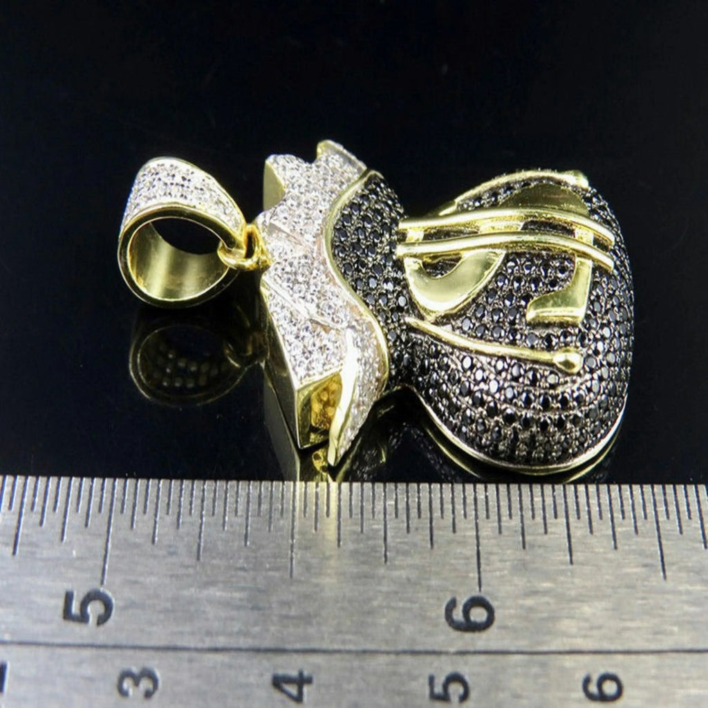 Money Bag Diamond Pendant 14k Solid Gold - 2.51 CTW