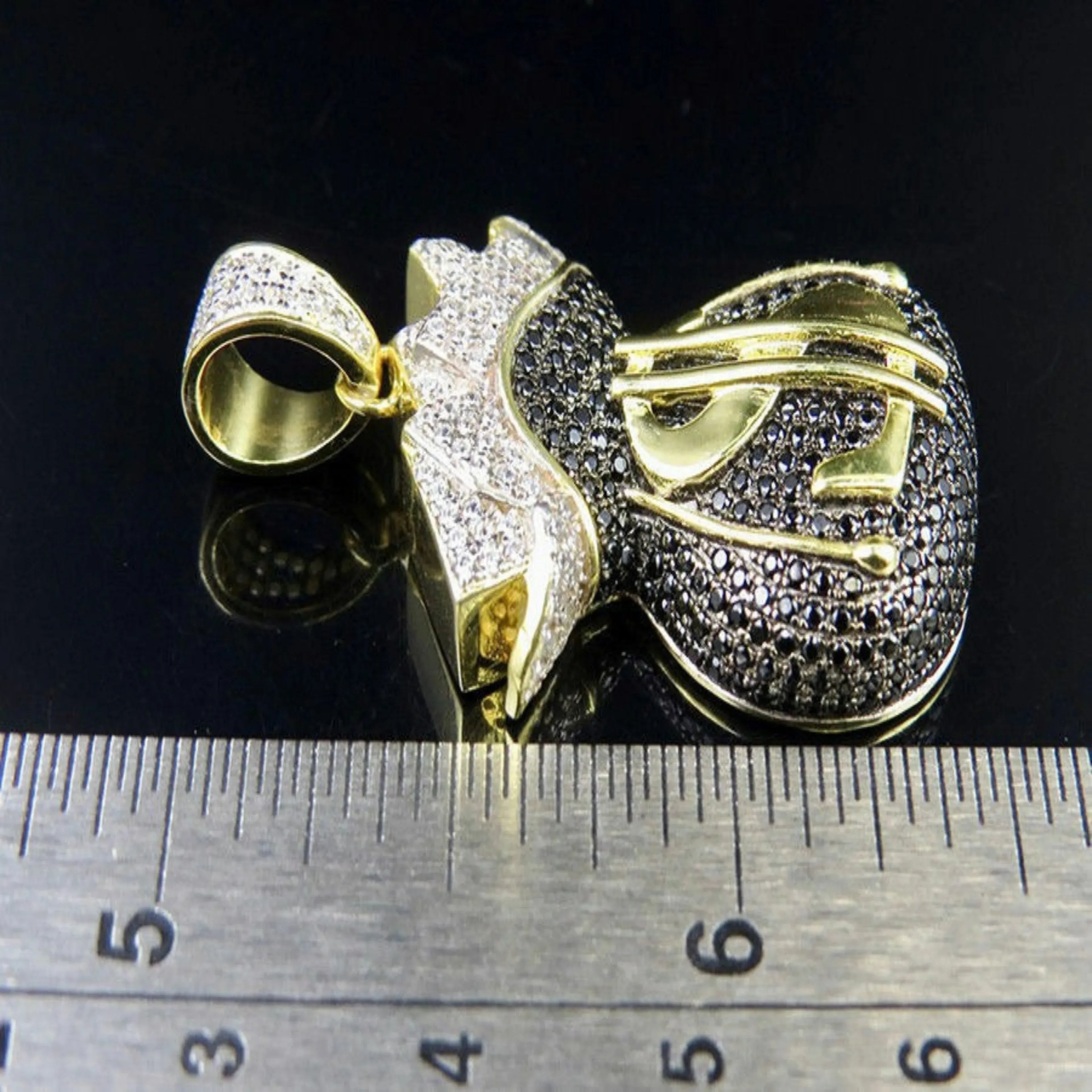 Money Bag Diamond Pendant 14k Solid Gold - 2.51 CTW