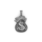 Money Bag Diamond Pendant 14k Solid Gold - 2.51 CTW