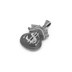 Money Bag Diamond Pendant 14k Solid Gold - 2.51 CTW