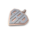 Mens Custom Diamond Pendants 925 Silver GBP Logo -14.03 CTW
