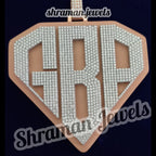 Mens Custom Diamond Pendants 925 Silver GBP Logo -14.03 CTW