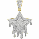 Custom Star Drip Pave Charm Diamond Pendant
