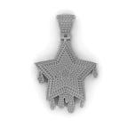 Star Drip Diamond Pendant 14k Solid Gold - 2.52 CTW