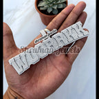 Custom Letter Diamond Pendant 14K Solid White Gold - 16.47 CTW