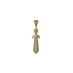 Dagger Diamond Pendant 14k Solid Gold - 0.89 CTW