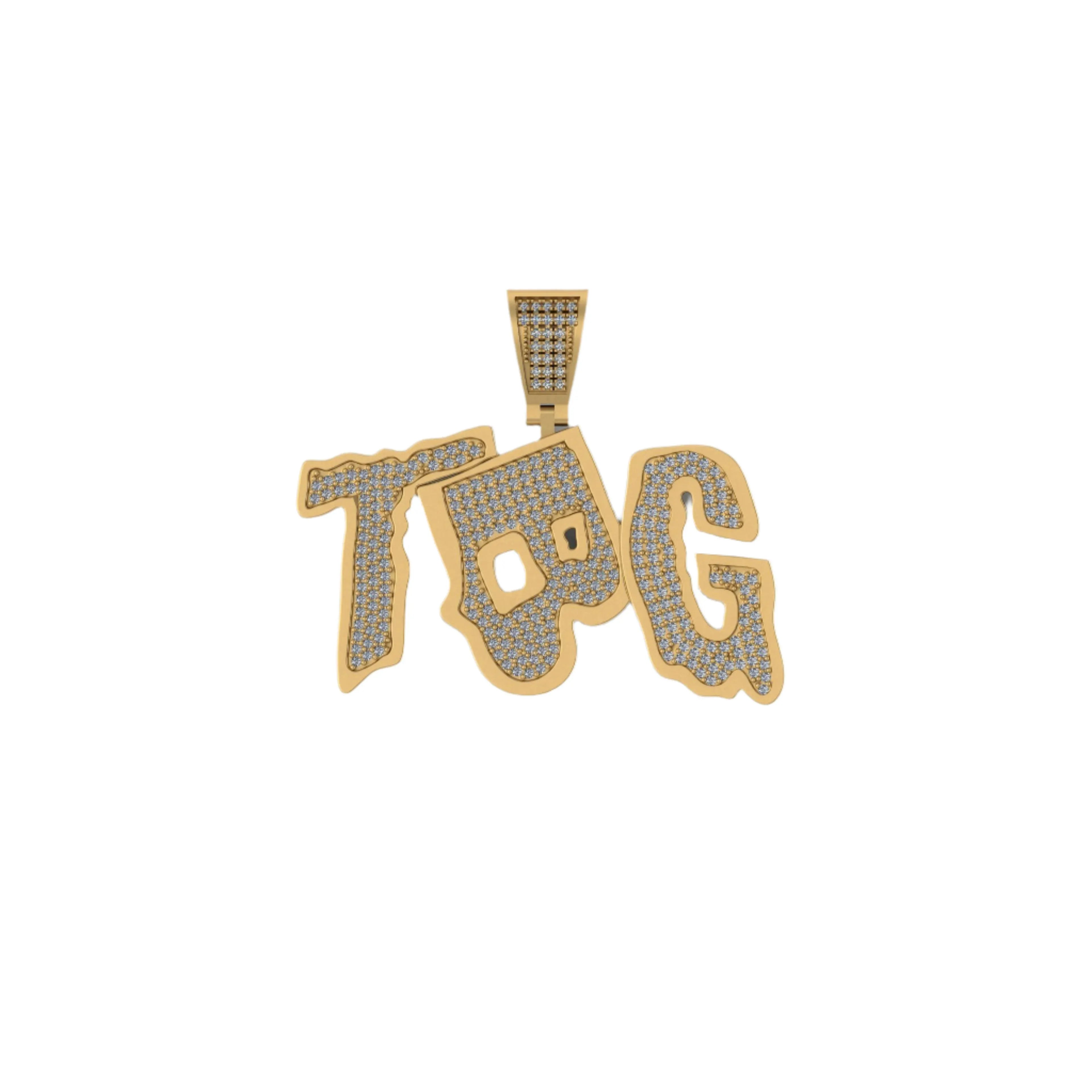 Custom Name Letter Diamond Pendant - 1.74 CTW