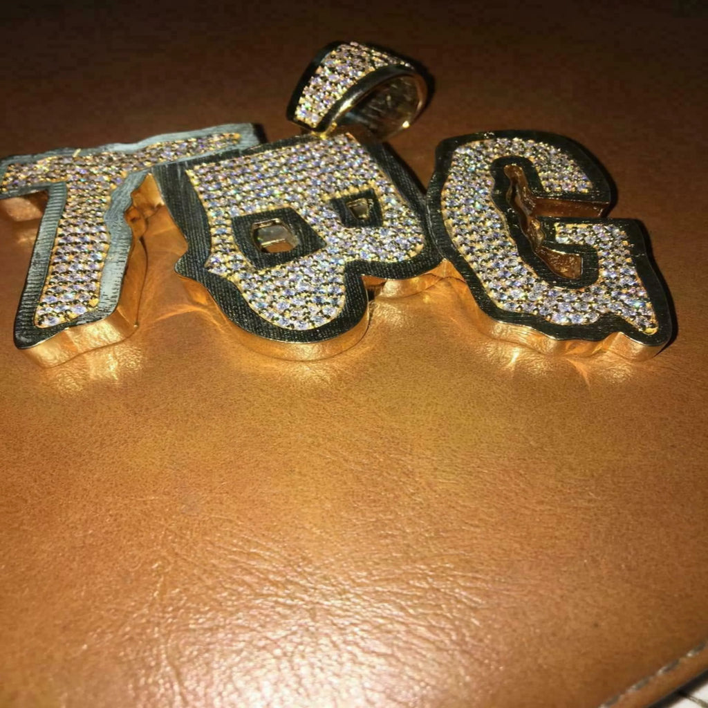 Custom Name Letter Diamond Pendant - 1.74 CTW