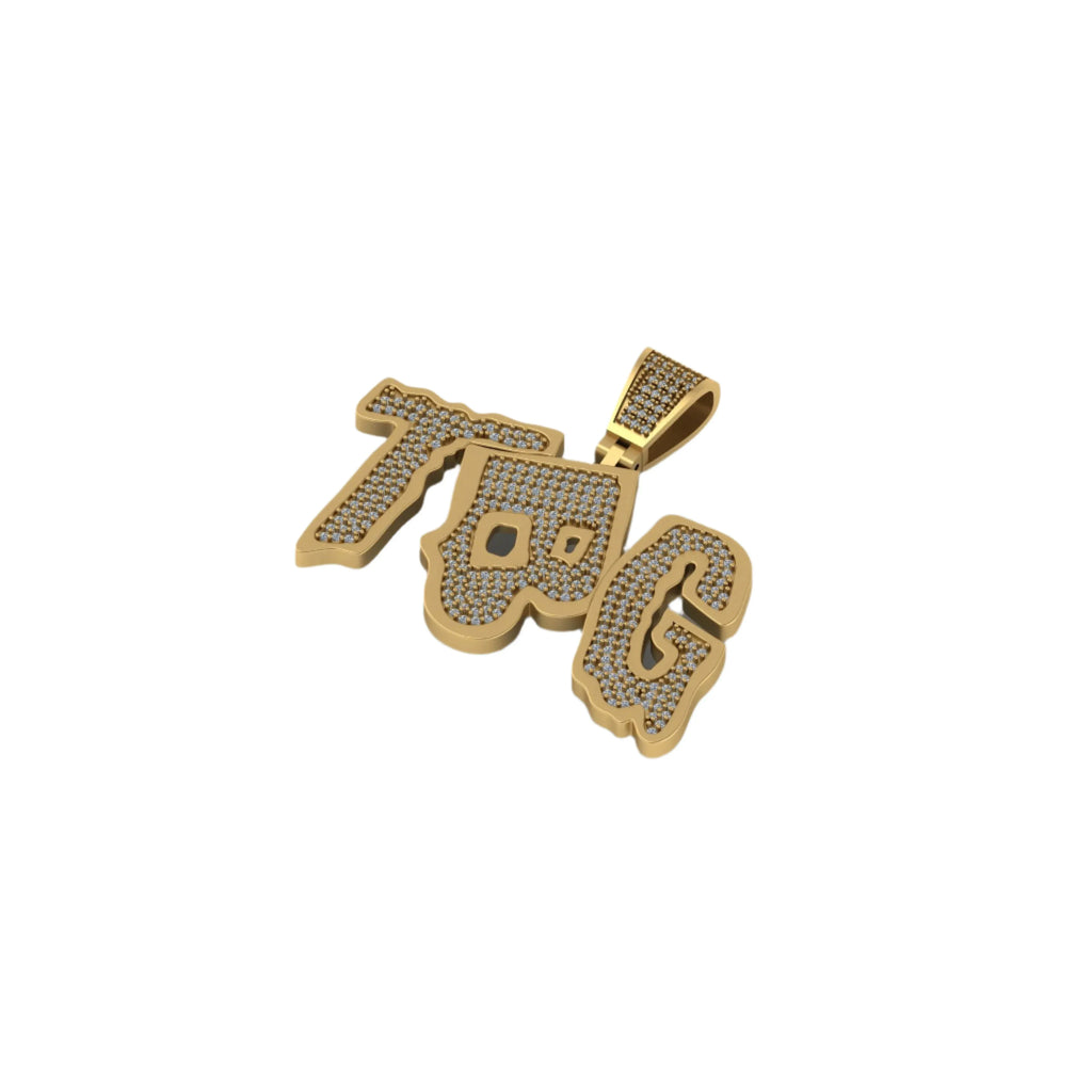 Custom Name Letter Diamond Pendant - 1.74 CTW