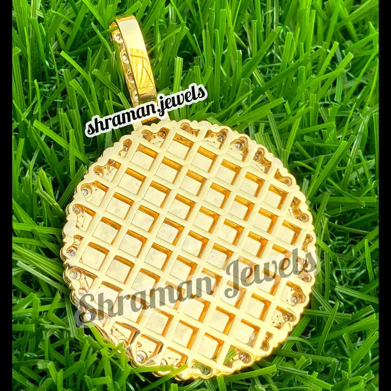 Men's Hip Hop Memory Photo Charm Diamond Pendant - 0.52 CTW