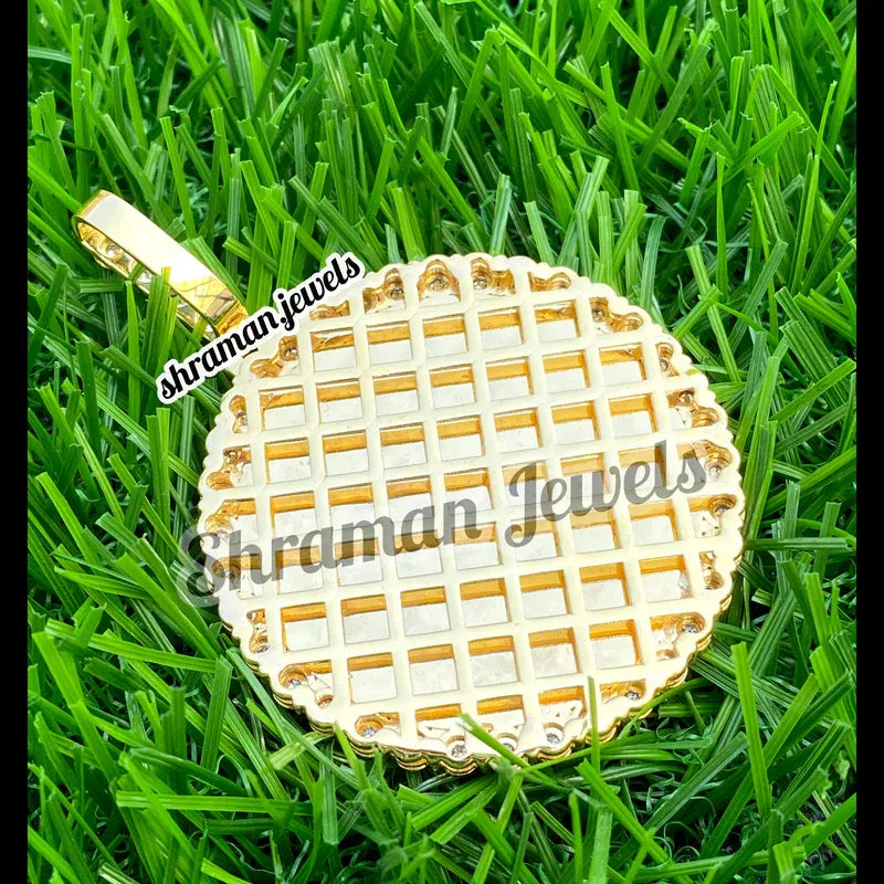 Men's Hip Hop Memory Photo Charm Diamond Pendant - 0.52 CTW
