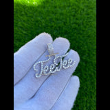 Custom "Tee Tee" Letter Unisex Diamond VVS Pendant