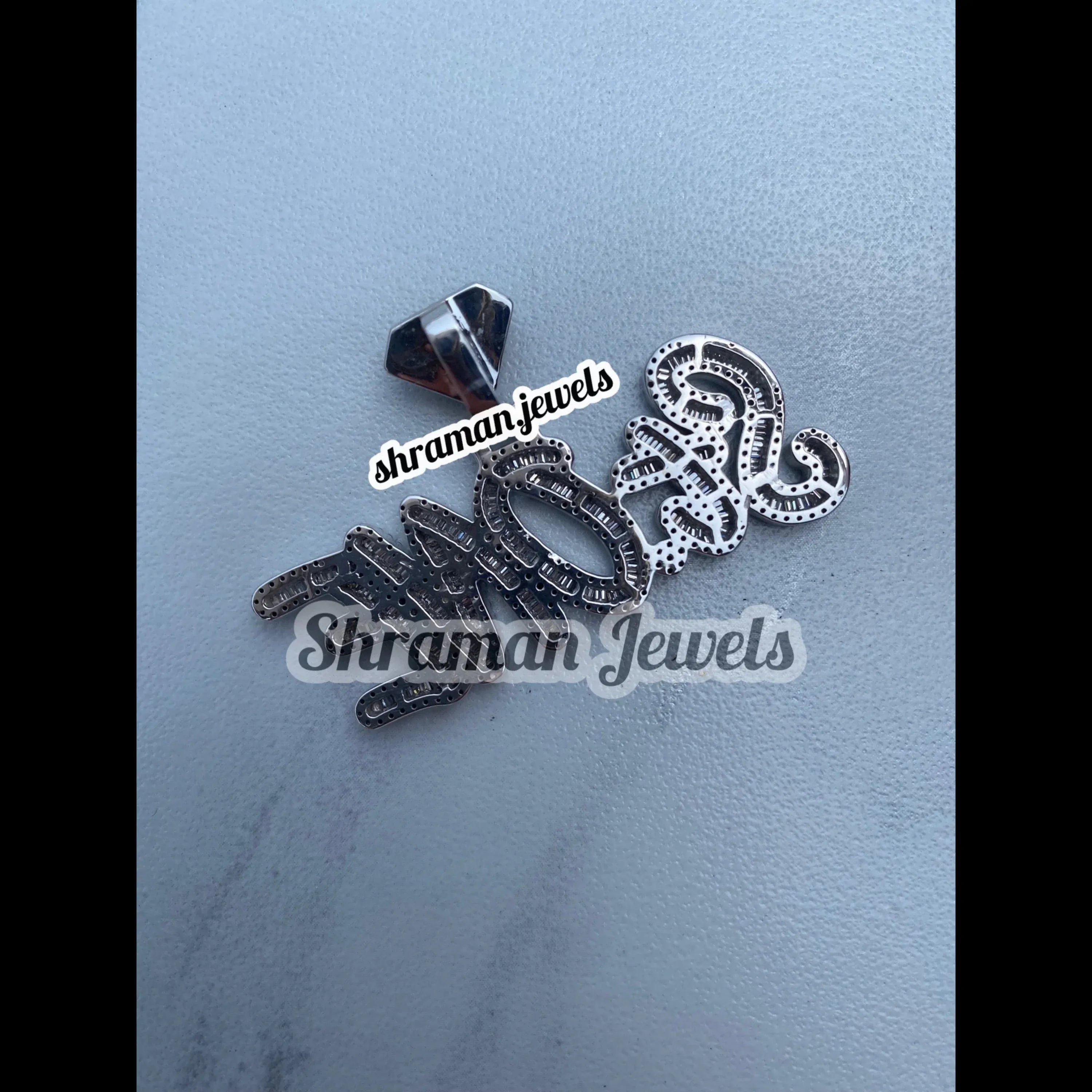 Custom Name Letter Diamond Pendant - 3.40 CTW