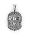 Ski Mask Diamond Pendant 14k Solid Gold - 2.83 CTW
