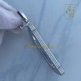 Custom D Initial Letter Diamond icy Pendant - 13.09 CTW