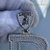 Custom D Initial Letter Diamond icy Pendant - 13.09 CTW