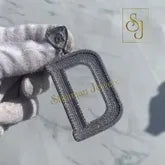 Custom D Initial Letter Diamond icy Pendant - 13.09 CTW