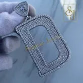 Custom D Initial Letter Diamond icy Pendant - 13.09 CTW
