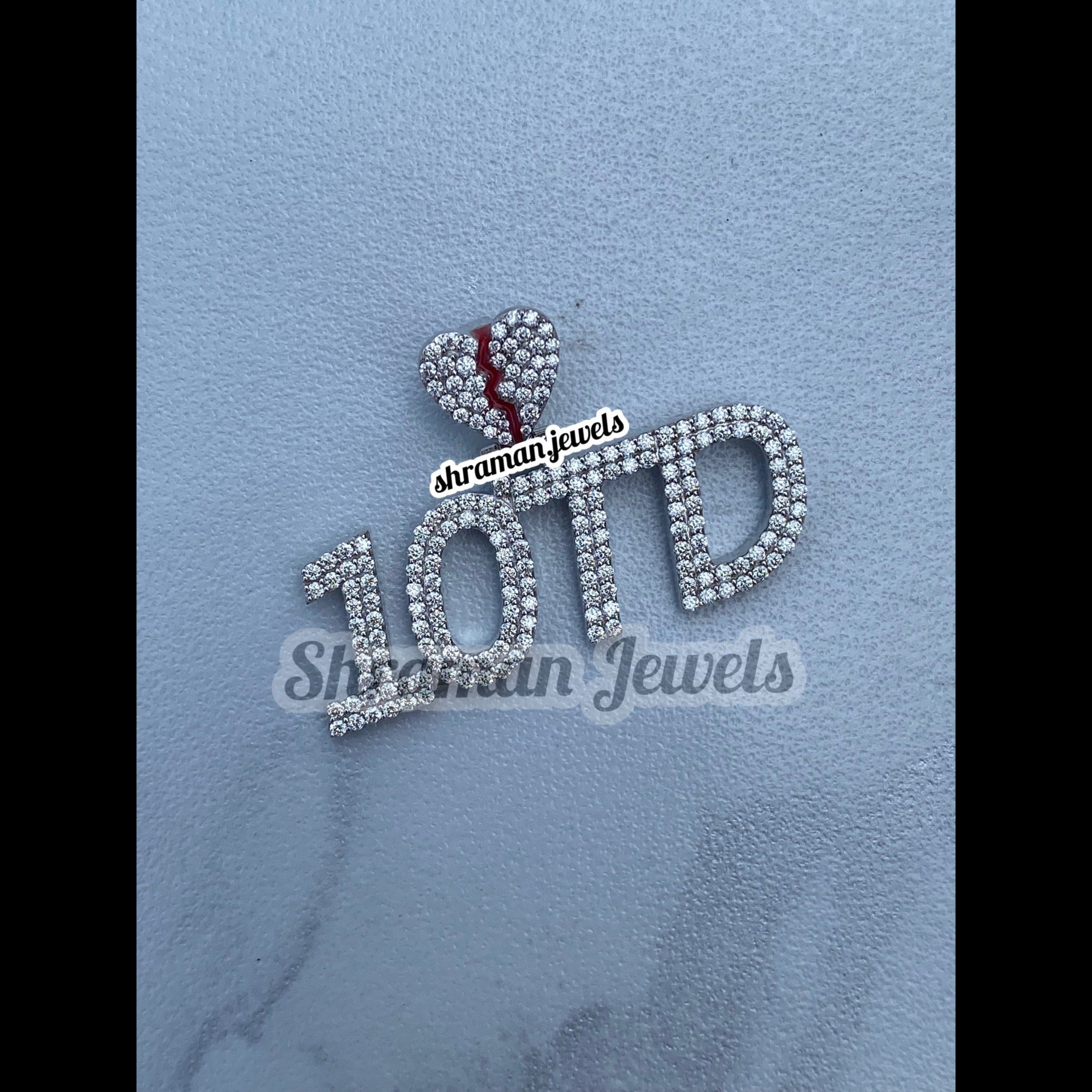 Custom 10 TD Letter Diamond Pendant - 2.77 CTW