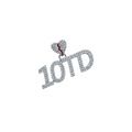 Custom 10 TD Letter Diamond Pendant - 2.77 CTW