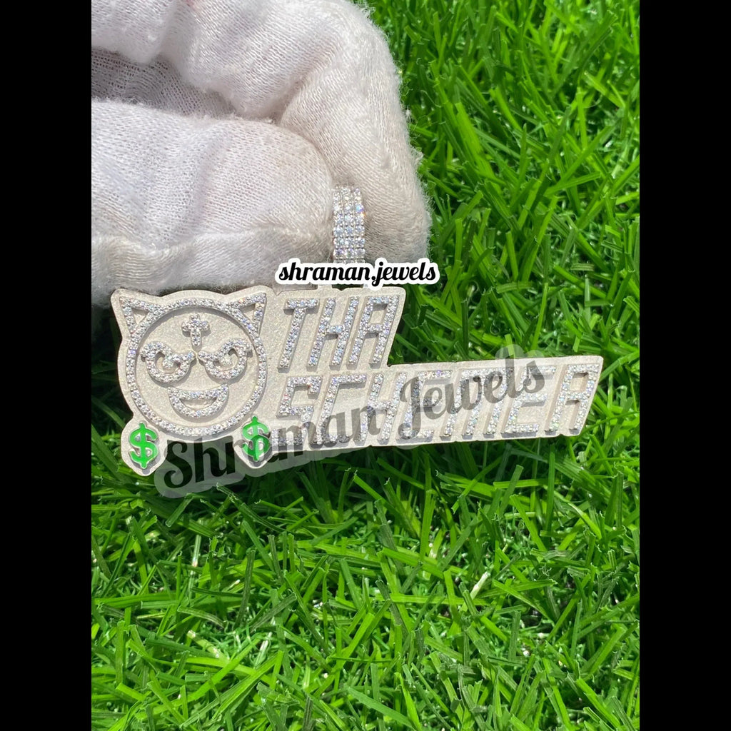 Custom Diamond Letter Pendant VVS Moissanite Schemer -1.56 CTW