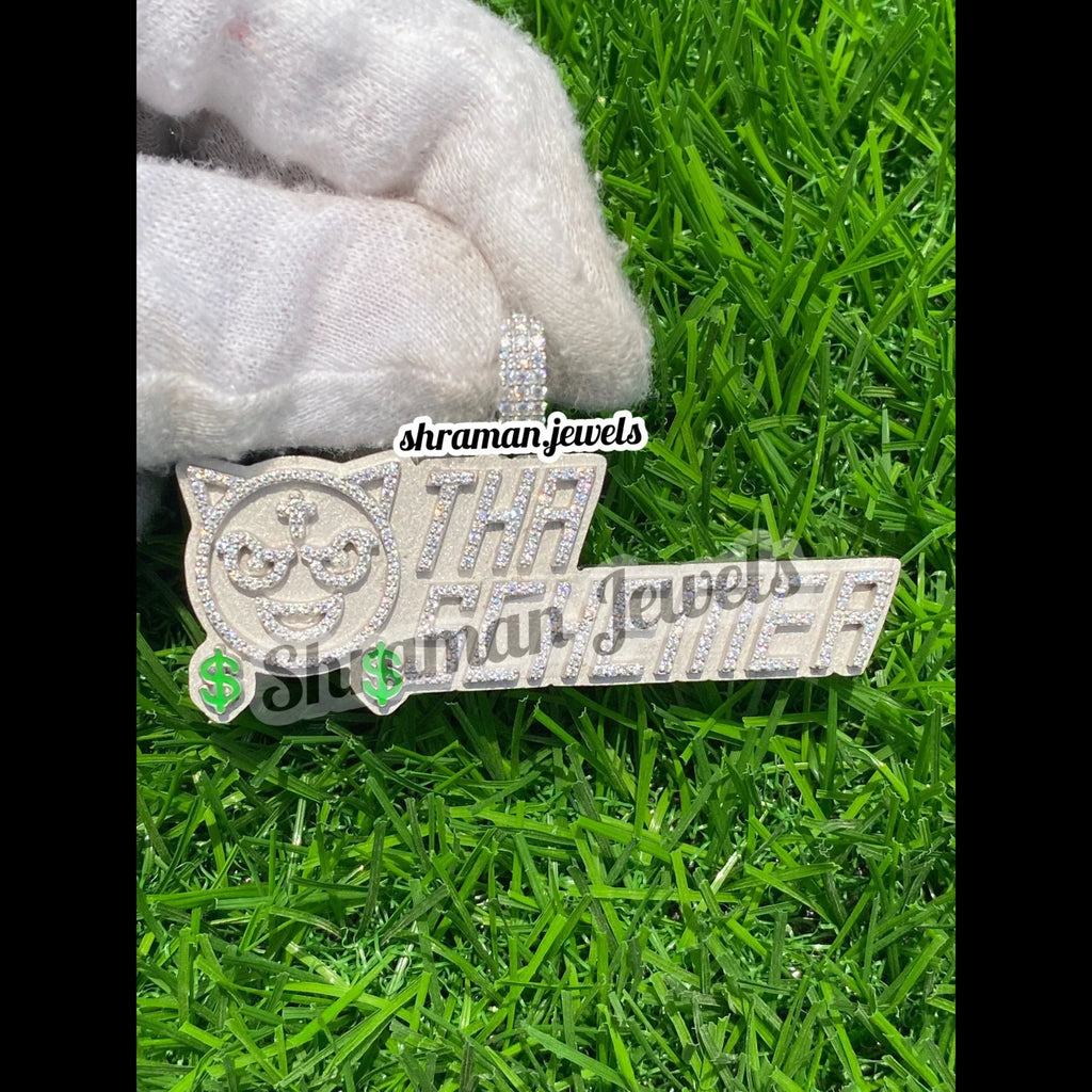 Custom Diamond Letter Pendant VVS Moissanite Schemer -1.56 CTW