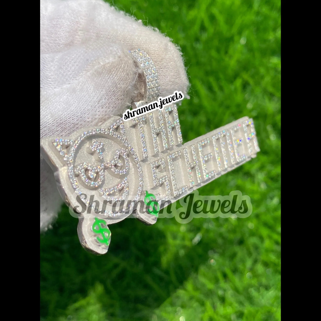 Custom Diamond Letter Pendant VVS Moissanite Schemer -1.56 CTW