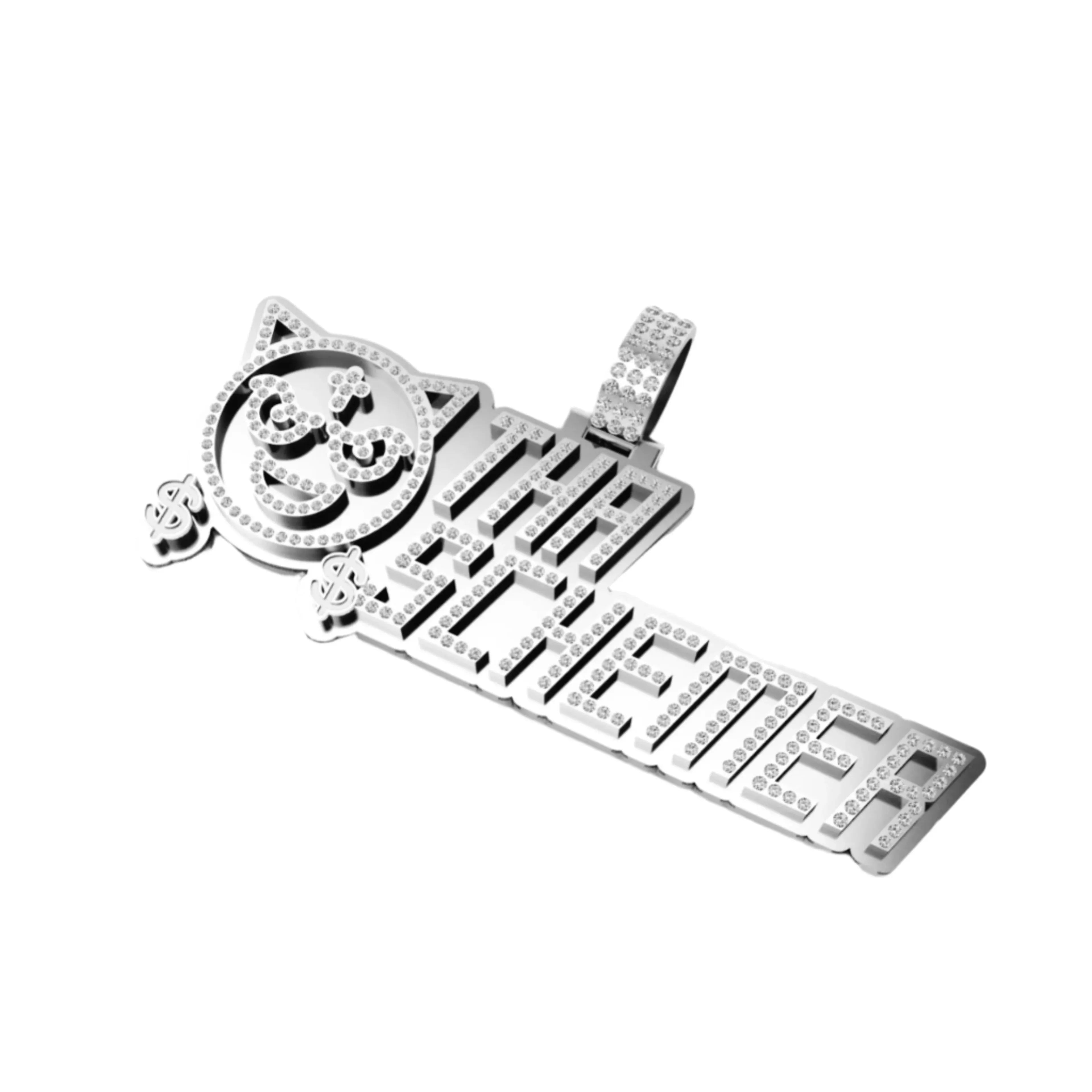 Custom Diamond Letter Pendant VVS Moissanite Schemer -1.56 CTW