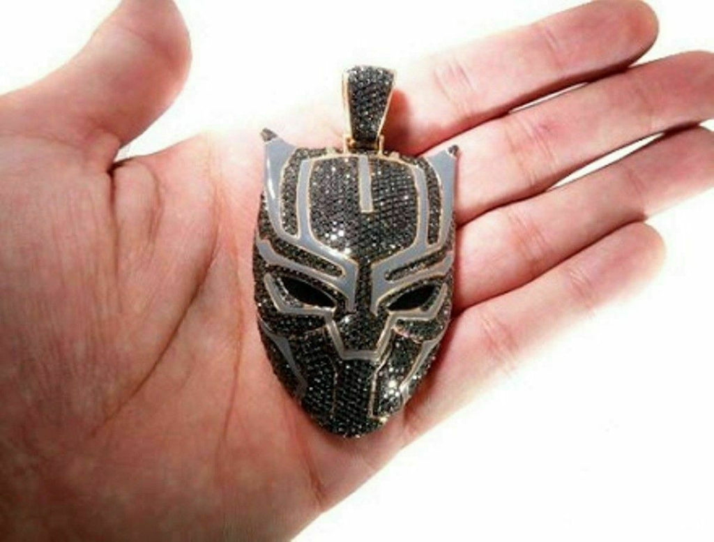Trending Marvel Black Panther VVS Diamond Pendant for Men Craftsmanship - 3.67 CTW