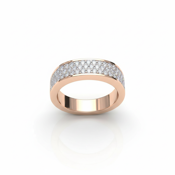14k solid Gold  Wedding Diamond Ring Men’s – 1.51 CTW